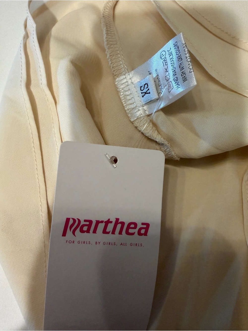 NWT Parthea Strapless Satin Corset Dress in Blush and Cream size XS - Picture 5 of 5